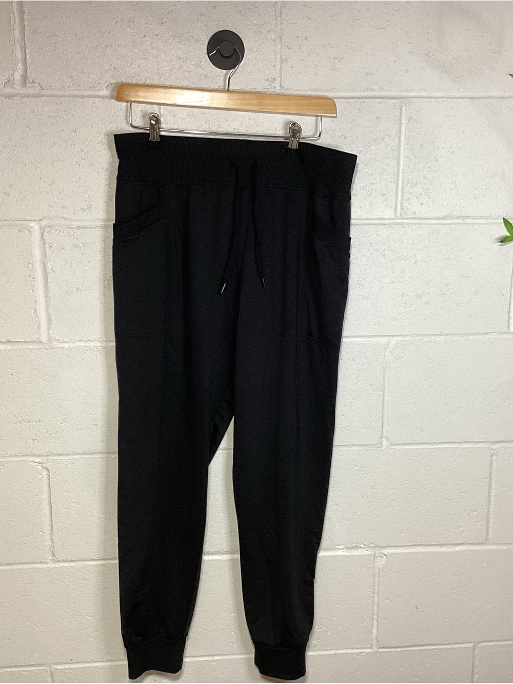 32 Degrees Black Drawstring Track Joggers
